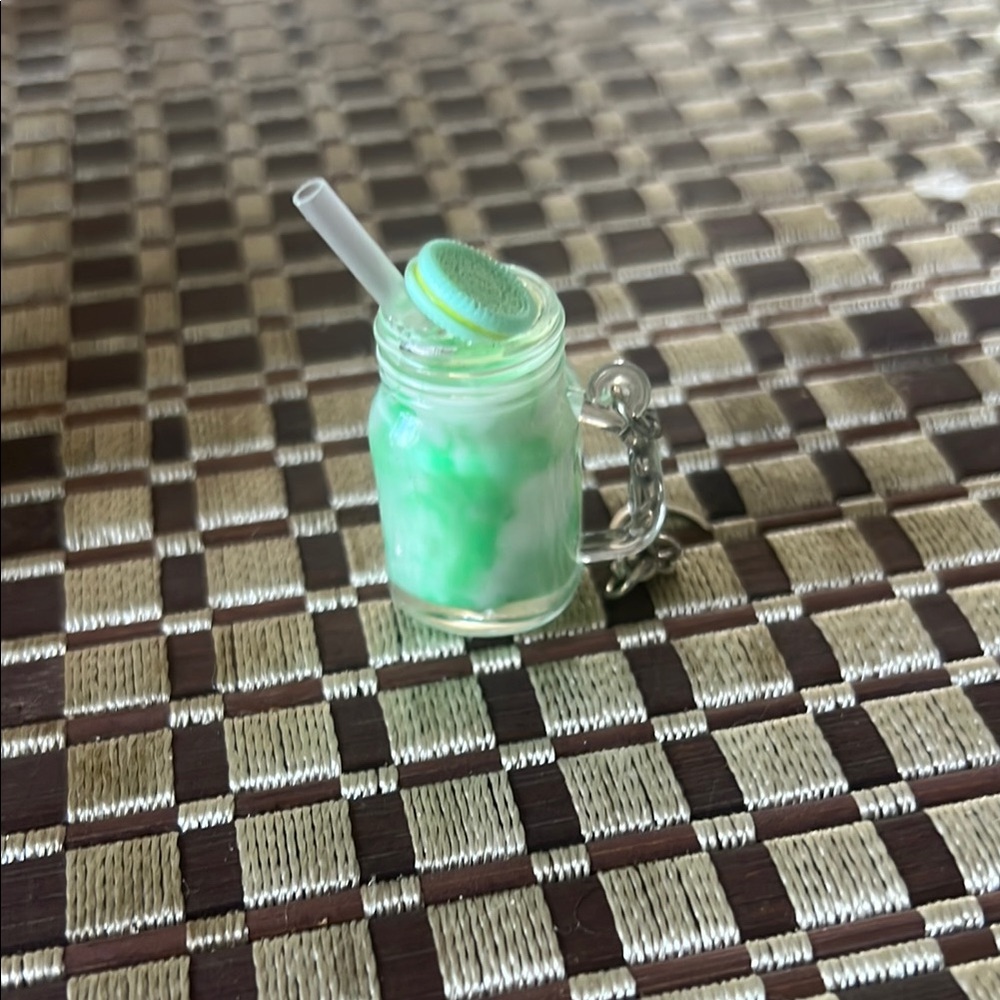 Miniature Green Drink with Straw